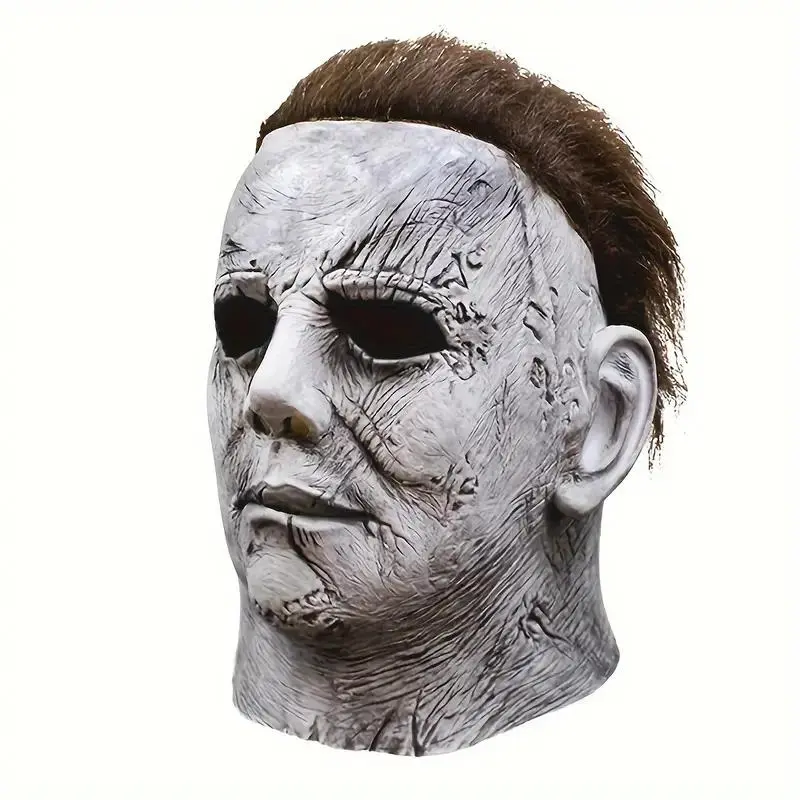 Horror Men Halloween Mask Blood Tears Face, Synthetic Latex Headpiece, Perfect for Role-Playing & Carnival Parties