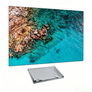 Metal Anti-Glare Projector Screen, Folding Portable Design, Wall-Mounted, Ideal for Office & Outdoor Use, Multiple Sizes Available