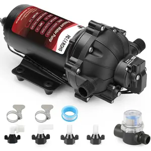Water Transfer Pump 110V 7.0GPM 75PSI, 5-Chamber Electric Water Diaphragm  Pump with Automatic  , Self-Priming for RV, Marine,  Water System & Irrigating