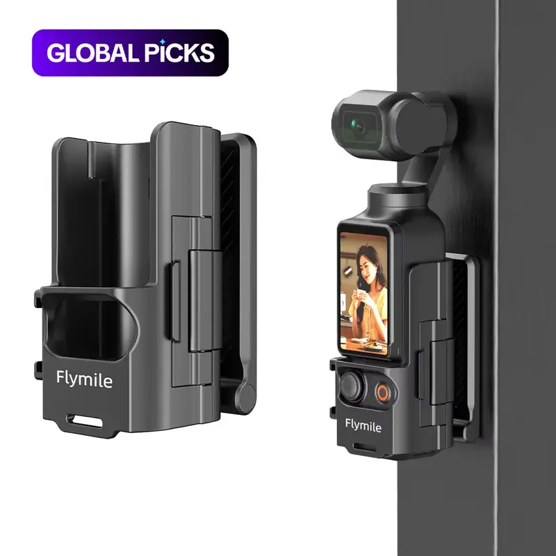 FLYMILE Magnetic Bracket Mount for DJI Pocket 3, Expansion Adapter and Steering Holder Car Desktop Mounting Accessories for Action, Vlogging, Sports Cameras, Durable Construction, Camera Accessories For Photography #GLOBAL PICKS