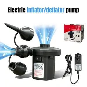 Portable Electric Air Pump, Us 110v Ac Plug, Dual Function Inflate/deflate Pump, 3 Nozzles, for Mattresses, Bed, Pool Floats, Inflatable Toys, Vacuum Bags