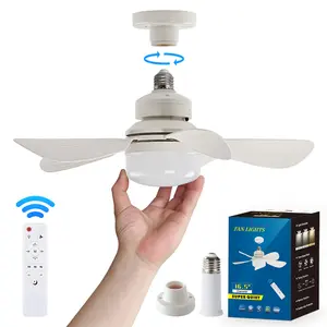 Ceiling Fan with Light & Remote Control, 3-color 3-speed Wind Speed Fan with Light, E26/27 Screw Detachable Blade Light Fan for Kitchen, Bedroom, Living Room