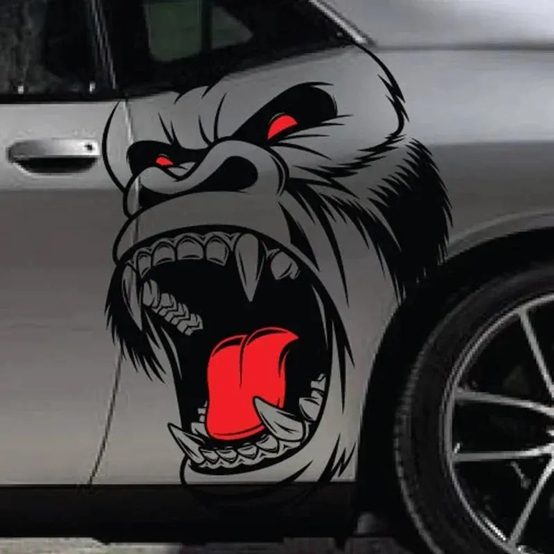 Gorilla King Kong Vinyl Decals - Waterproof SUV Truck Pickup Car Stickers, Durable Racing Graphics for Vehicle Door/Bumper/Bed