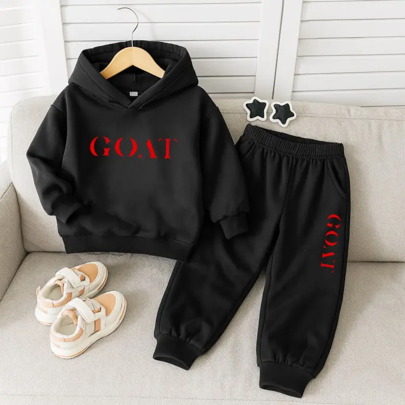 Kids Boys Hoodie and Sweatpants Set, Toddler 2 Piece Tracksuit Outfit with Graphic Print, Soft Pullover Hoodie Jogger Set for School, Playtime, Outdoor Activities and Daily Wear