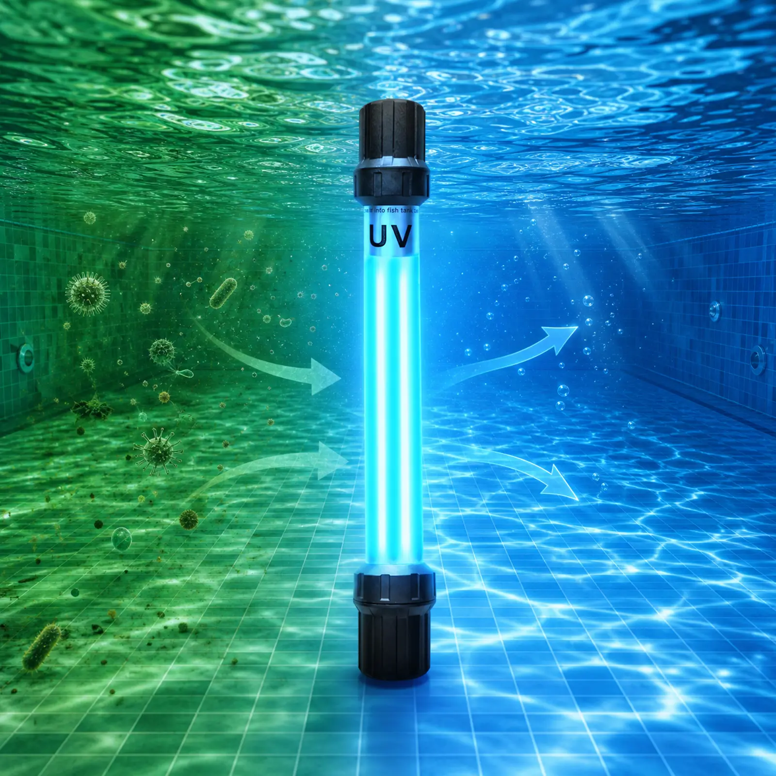 TARARIUM 55W UV Water Clarifier with 17ft Cable, Quartz Glass, Aquarium Lights, Gravity Block, Effective Algae Killer for 500-6000 Gal Swimming Pools, Koi Ponds, Cold Plunges (Pet Supplies, Fish & Aquatic Pumps & Filters)