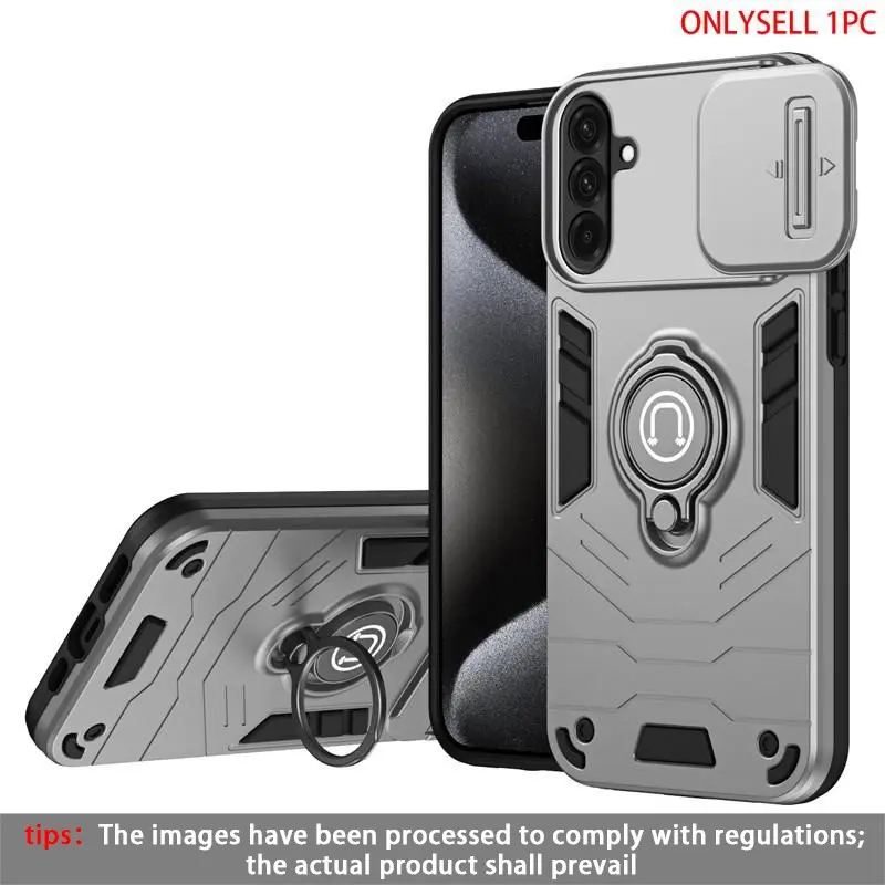 Anti-Drop Shockproof Phone Case with Ring Stand, Compatible with Samsung Galaxy A56 A55 A35 A36, Lightweight Shockproof Cover for Smartphone