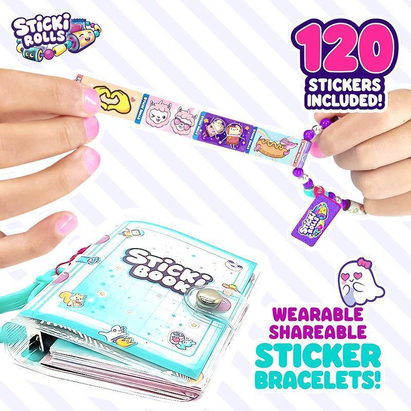 70/140Pcs﻿ Hot Sticker Creative Funny Stationery Stick Rolls Stickers Bracelet Colorful Birthday Present