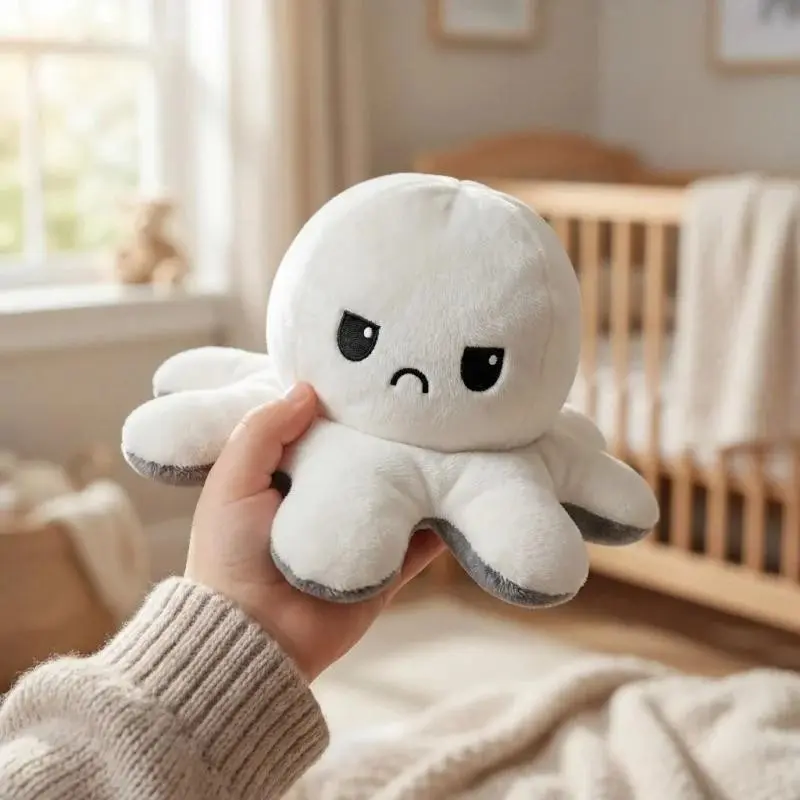 20/30/40cm Reversible Octopus Plush Toy, Cute Eight-Armed Animal Stuffed Doll, Home Decor for Living Room Bedroom, Holiday Birthday Gift, Stuffed Animal Gifts