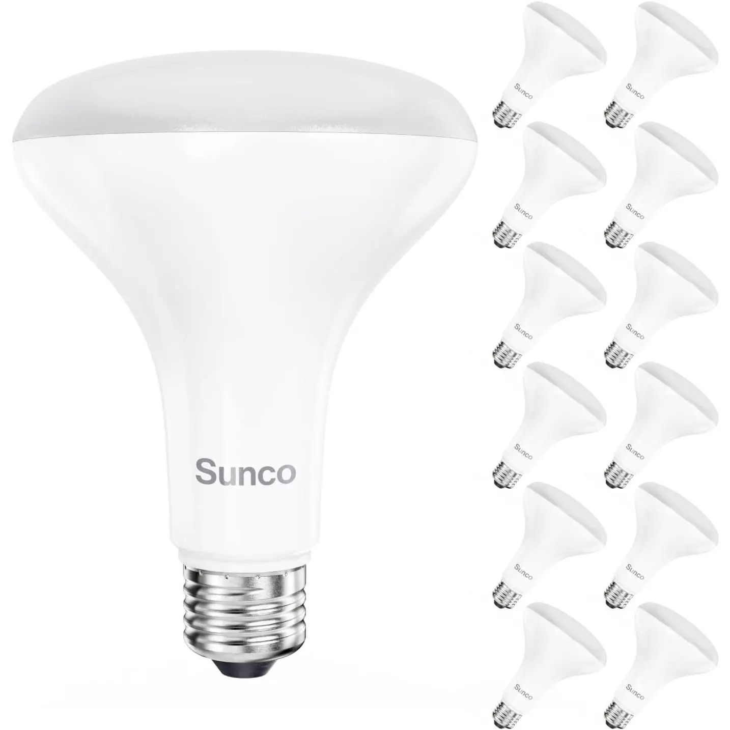 12 Pack BR30 LED Bulb, Recessed Can Light Bulbs, Indoor Flood Lighting, 1600 LM, 16W (100W Equivalent) 5000K Daylight, E26 Medium Base, Dimmable UL