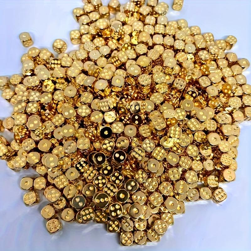 Set of 5 Handmade Solid Brass Dice — Polished Tabletop Gaming Dice, Durable Brass Material; Ideal for Bar Accessories and Creative Gifts (Action Game Style)