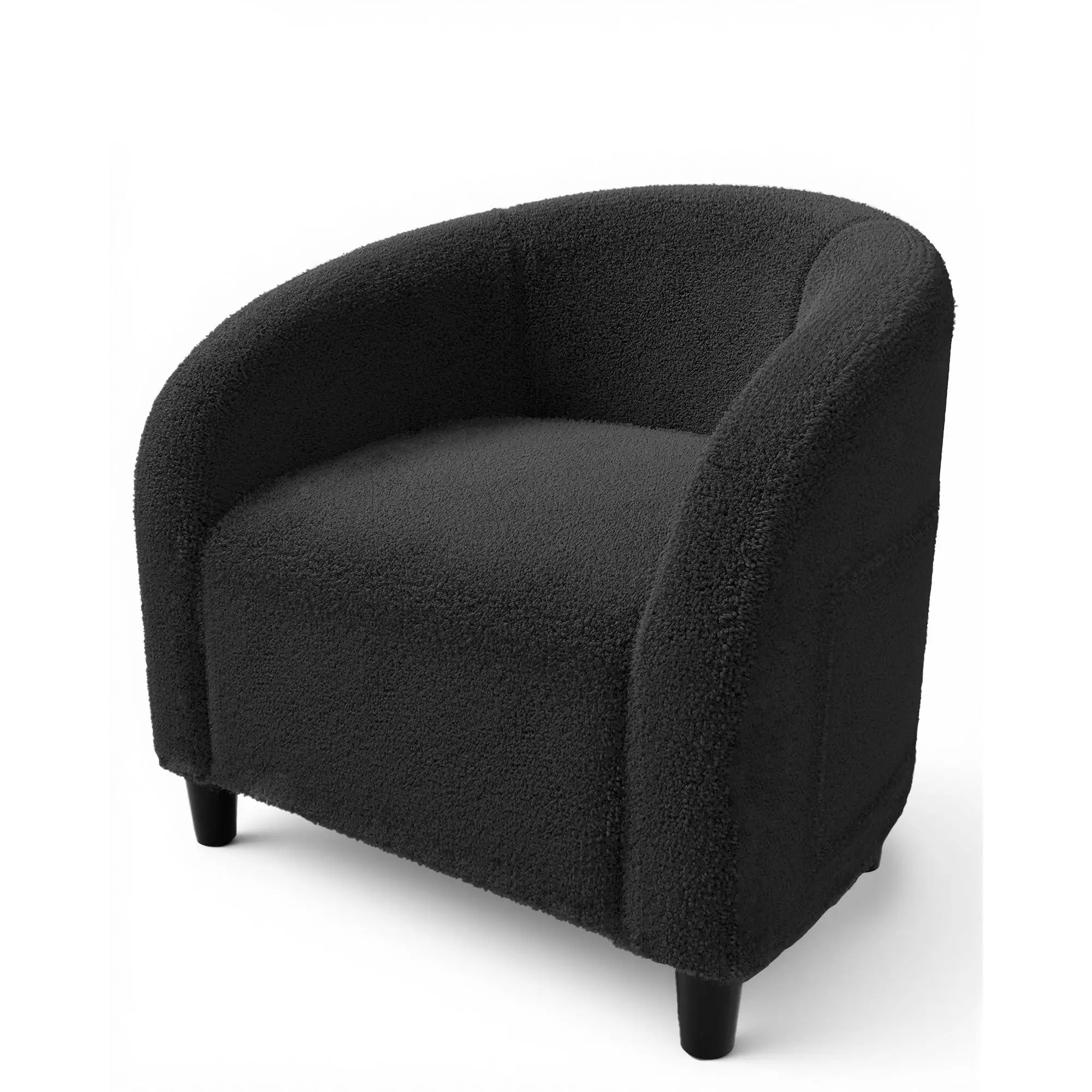 Garvee Living Room Armchair, Relaxation Armchair, Reading Armchair, Linen Look, Padded Bedroom Armchair, Accent Chair with Velvet Fabric (Gray)