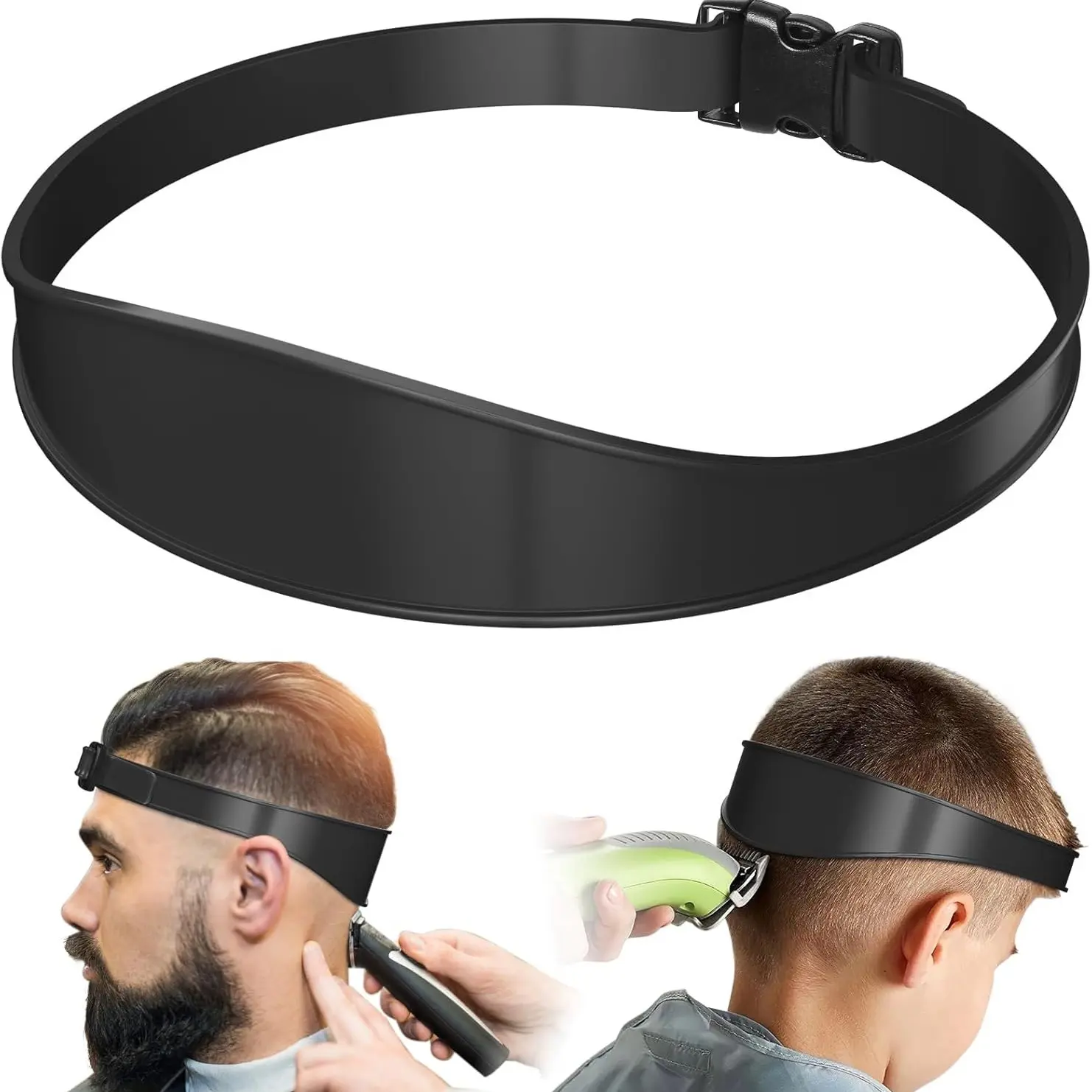 1pcs Adjustable Hair Trimming Guide and Neckline Shaving Template,DIY Self Haircutting System, Shaving and Keeping a Clean and Straight Neck Hairline,Easy Use Tool Soft Portable Hair Tools