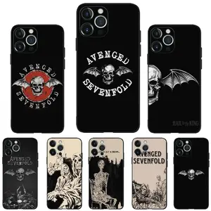 A-Avenged Sevenfold Phone Case Phone Case for 17 promax 17e 17 16 15 14 13 12 11 Mini Pro Max Air X XR XSMAX For Samsung S26 S25 S24 S23 S22 FE Ultra Plus Edge Silicone Cover, Black