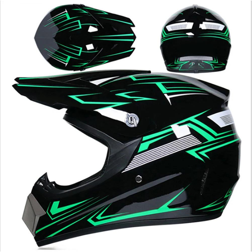 Professional Motocross Helmet Motocross Dirt Bike Off Road Motorbike Helmet Full Face MTB Helmet with Goggles Gloves Face Cover