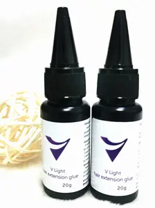 2Pcs 20g VLight Hair Extension Glue,  Long-Lasting  Bond,Smooth Gentle No  Residue,  Mild Gentle Non-Irritating Formula, Professional Hair Weft Adhesive Quick Weave Glue For All-Season Weaves & Hair Extensions