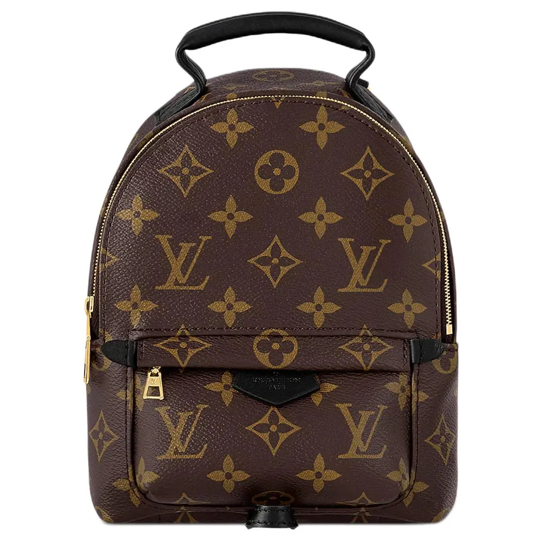 Louis Vuitton Palm Springs Classic Monogram Coated Canvas and Leather Trim Mini Backpack for Women in Brown, Carry-All Backpacks, Clean Aesthetic Backpacks