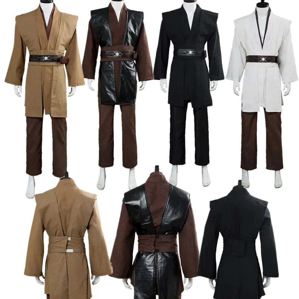 Anakin Cosplay Costume Fantasia Men Uniform Jedi Clothes Movie Space Battle Adult Cloak Outfit Halloween Party Carnival Suit