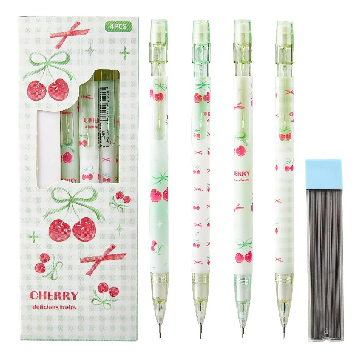 5pcs Mechanical Pencil Set, 0.5mm Retractable Lead, Includes 4 Pencils + 100 Refills, Durable Plastic, Student Writing & Drawing Supplies