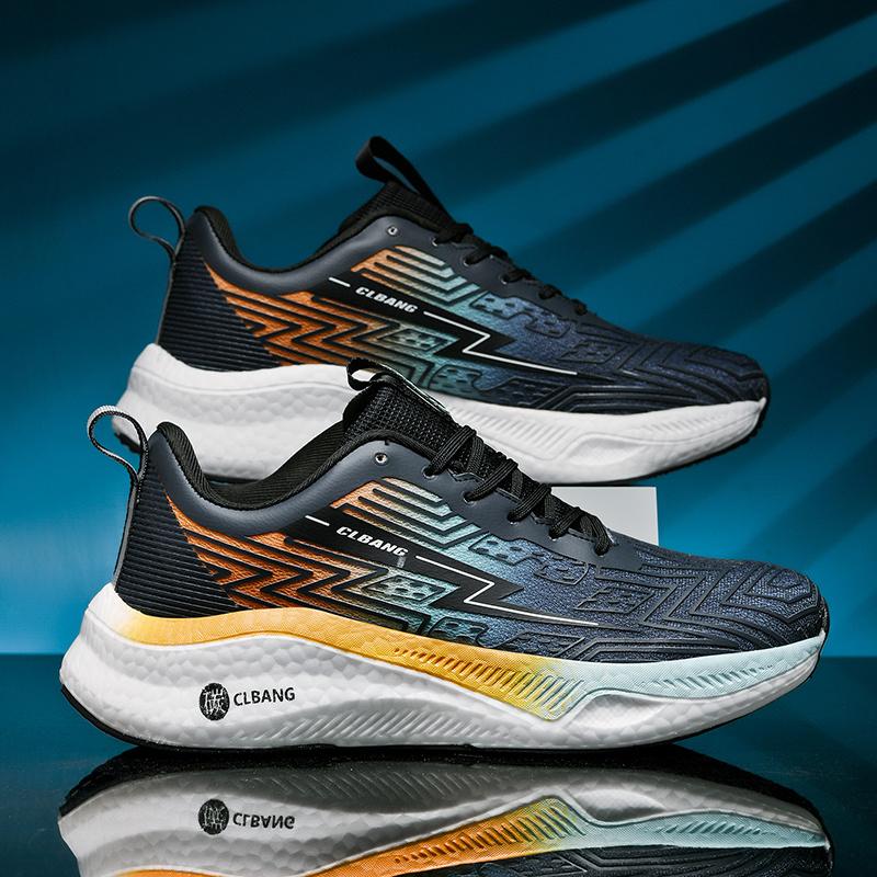 UYCEKK Men'S Breathable Mesh Basketball Shoes - Neon Colorway, Shock-Absorbing Cushioning, Non-Slip Rubber Sole for Indoor/Outdoor Training & Running, Low-Top Lace-Up Design with Fabric Lining, Basketball Gear, Athletic Footwear, Modern Sneakers, Durable