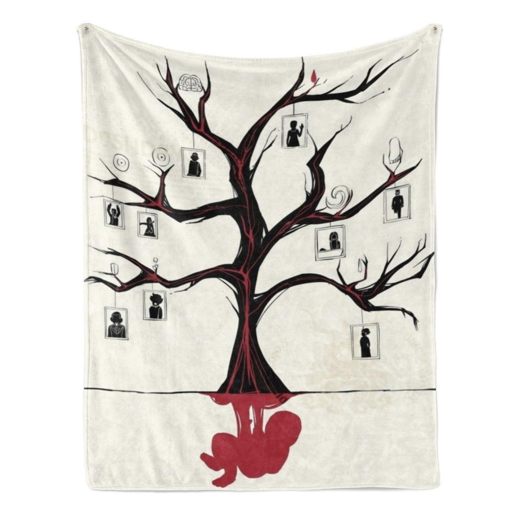 Rusty Lake Theme Flannel Blanket Surreal Mystery Game Throw Soft Cozy Plush Blanket for Couch Sofa Bed Indie Puzzle Art Aesthetic Home Decor Lightweight Travel Blanket Gamer Fan Collection Gift All Season Comfort Decorative Bed Cover