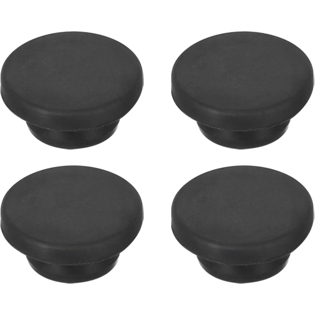4 Pcs 26mm(1 Inch) T-Shaped Silicone Plugs, Snap-In Round Rubber Hole Seal Cover Stopper for Kitchen Bulkheads Waterproof Sealing Plugs, BlackGift