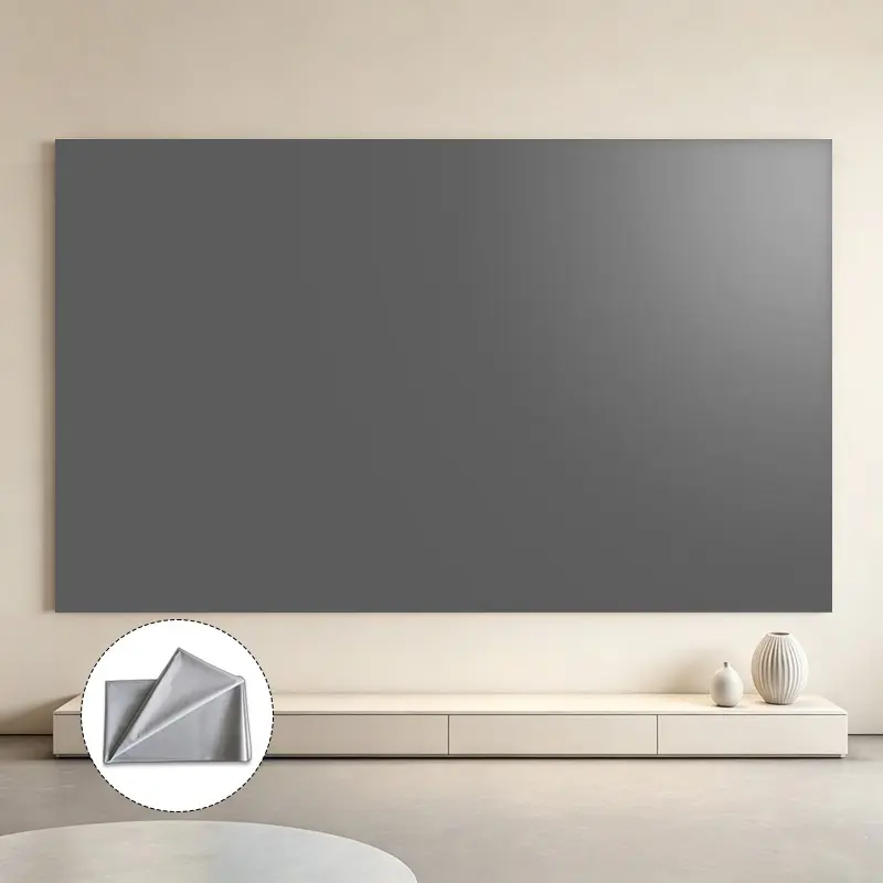 30-133 Inch Anti-Light Outdoor Projector Screen, No Punching Design, Foldable Lightweight, Ideal for Home Theater, Indoor Outdoor Cinema, Camping