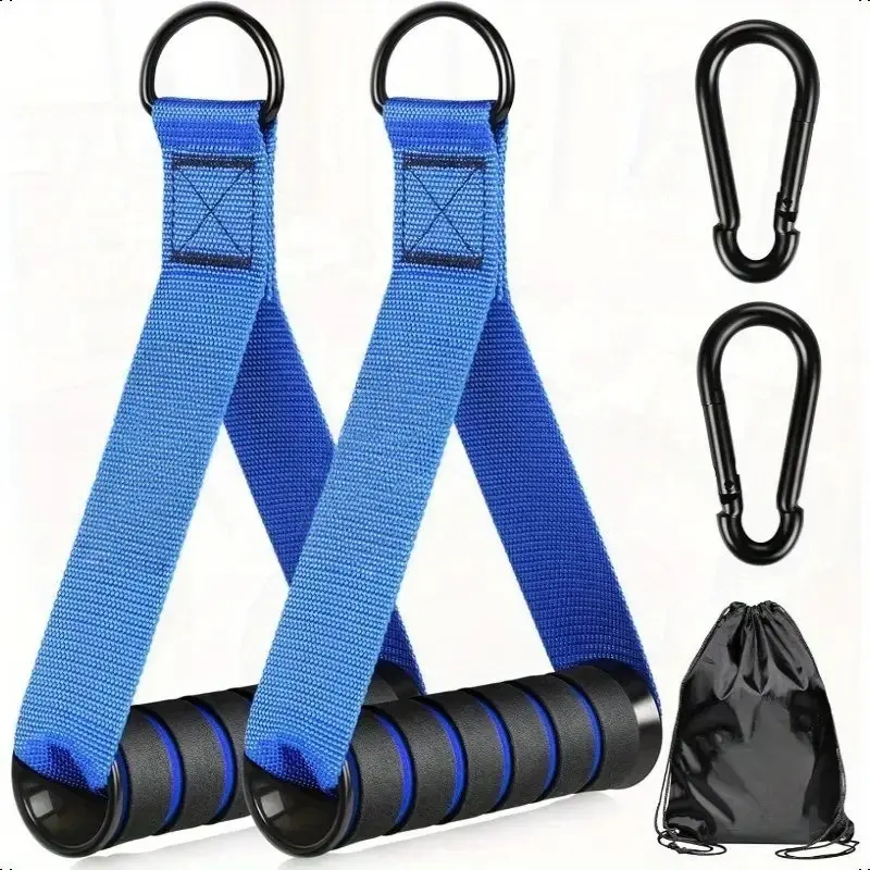 2-Color Handle Puller Accessories, Tension Rope Handle, Back Resistance bands Puller Parts for Fitness Equipment
