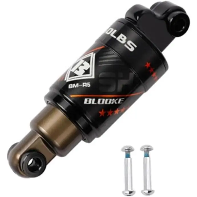 1 Shock Absorber - Aluminium Alloy Oil Spring Suspension Kit with 2 Mounting Screws, Durable Construction, for MTB Mountain Bike Rear Suspension & Electric Scooter (125 mm, 750 lbs), Enhances Riding Stability, Improve Riding Stability