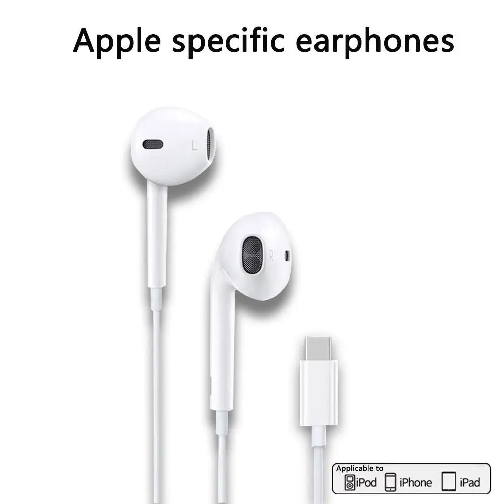 USB-C Wired In-Ear Headphones with Inline Control, Volume Adjustment, Song Switch, Call Answer, Compatible with USB-C Devices, Ideal for Commute, Home, Office