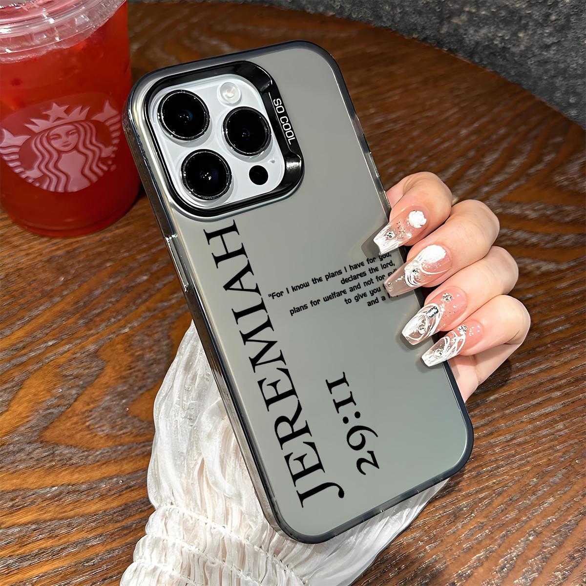 Jeremiah 29:11 Pattern Shockproof Phone Case for iPhone 7 8 X XR 11 12 13 14 15 16 17 Pro Max Plus Air 17E Protecitved Cover Bible Verse Religious Faith Gift
