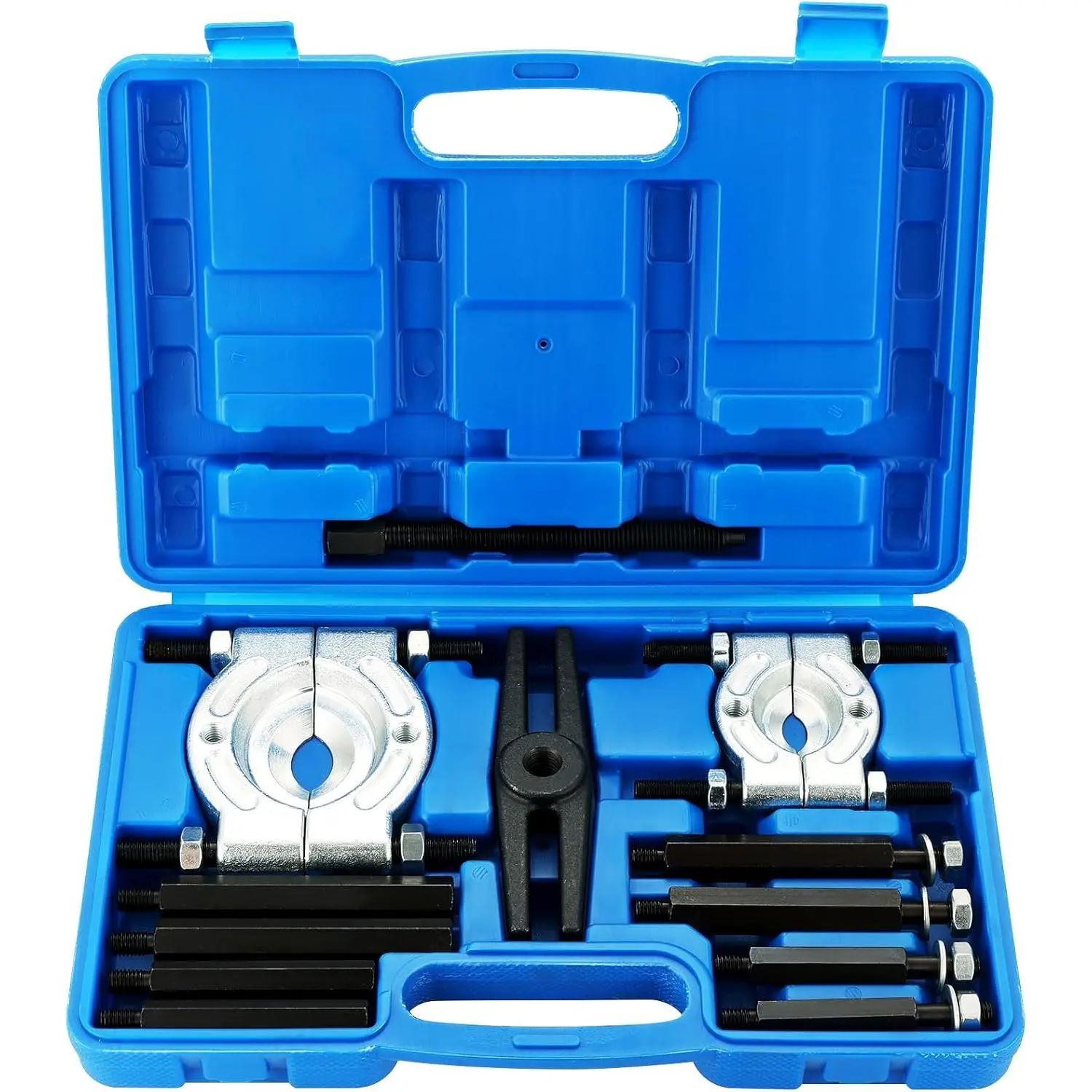 12-Piece Bearing Separator and Puller Set| Heavy Duty Bearing Splitter Puller Kit, 5 Ton Capacity with 2" and 3" Jaws, Bearing Puller Set with Pinion Wheel and Hub Axle Removal Tool