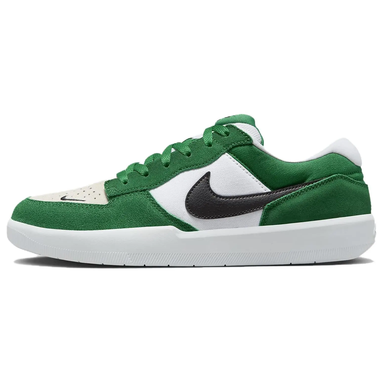 Nike SB Force 58 Suede and Canvas Low-Top Skate Shoes for Men and Women – Comfortable, Breathable, Versatile White and Green Verifiable, with credentials and supporting global authentication