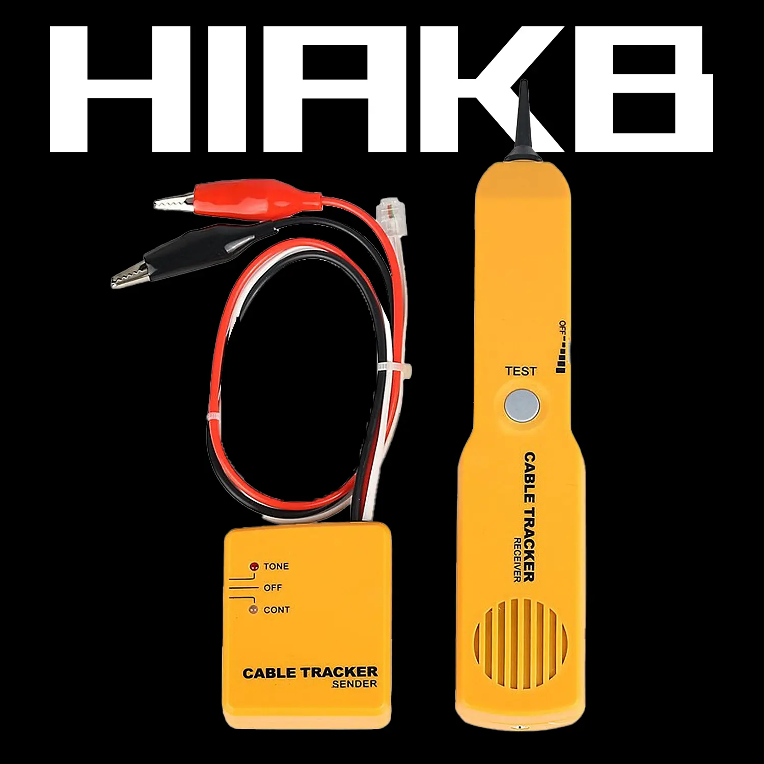 HIAKB Electrical Wire Tracer Circuit Tester w/Tone Generator & Probe Kit, Cable Signal Locator Tester, Test Circuit Continuity, Network Telephone Line, Automotive Circuit Identify Tools w/Clips & RJ11 Plug