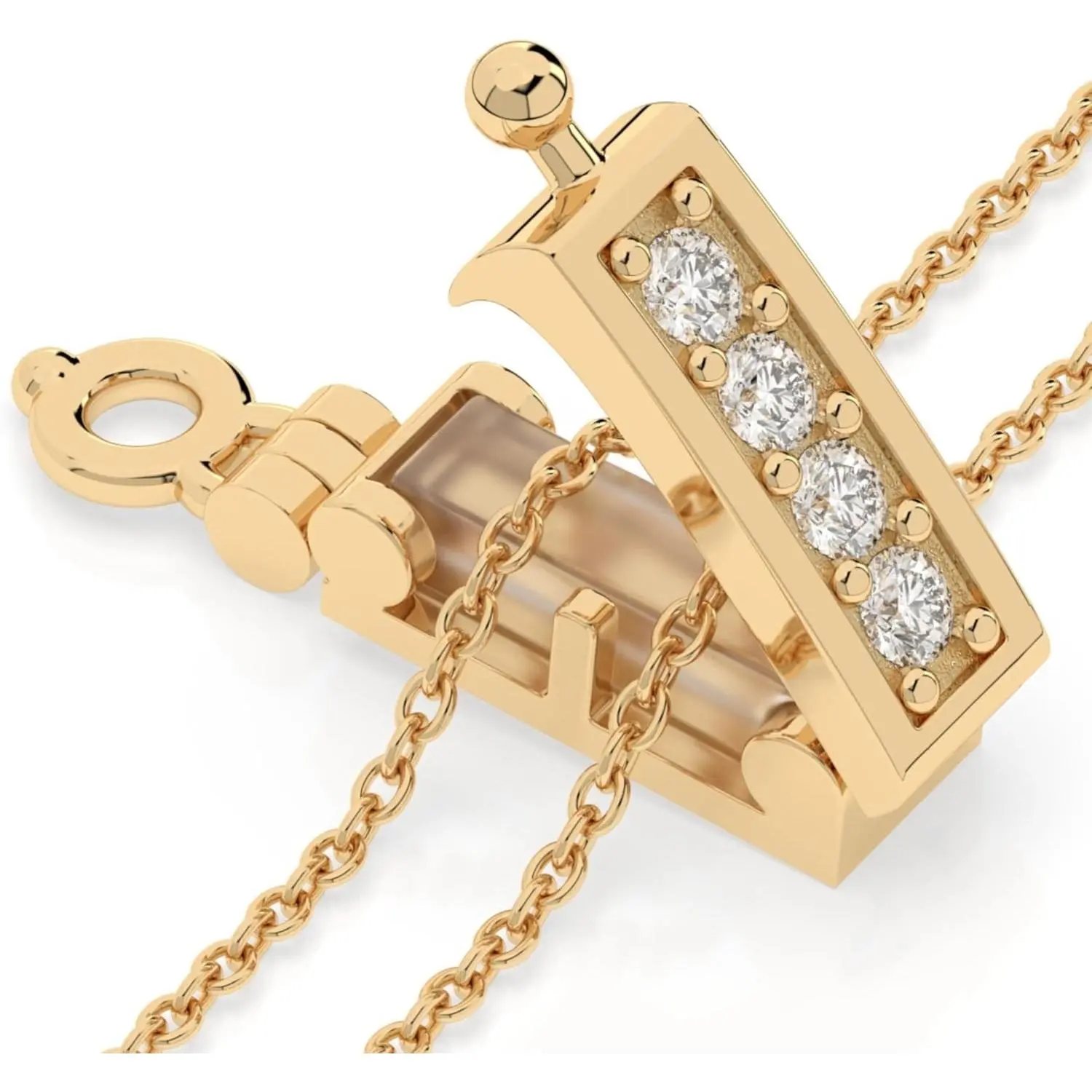 1pc 18k Gold Plated Brass Small Necklace Shortener Clasp for Shortening & Layering Rope Snake Box Thin Chains Up to 1.3mm, Chain Length Adjuster Clip