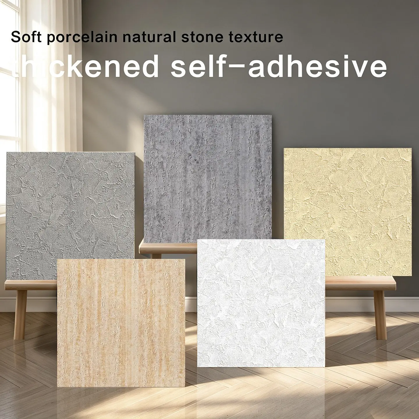 40pcs Waterproof Wall Decals, Self-Adhesive Tile-Like Stickers, Mosaic Wall Stickers, 30x30cm, Multi-Color Options, Ideal for Bedroom & Kitchen Decor