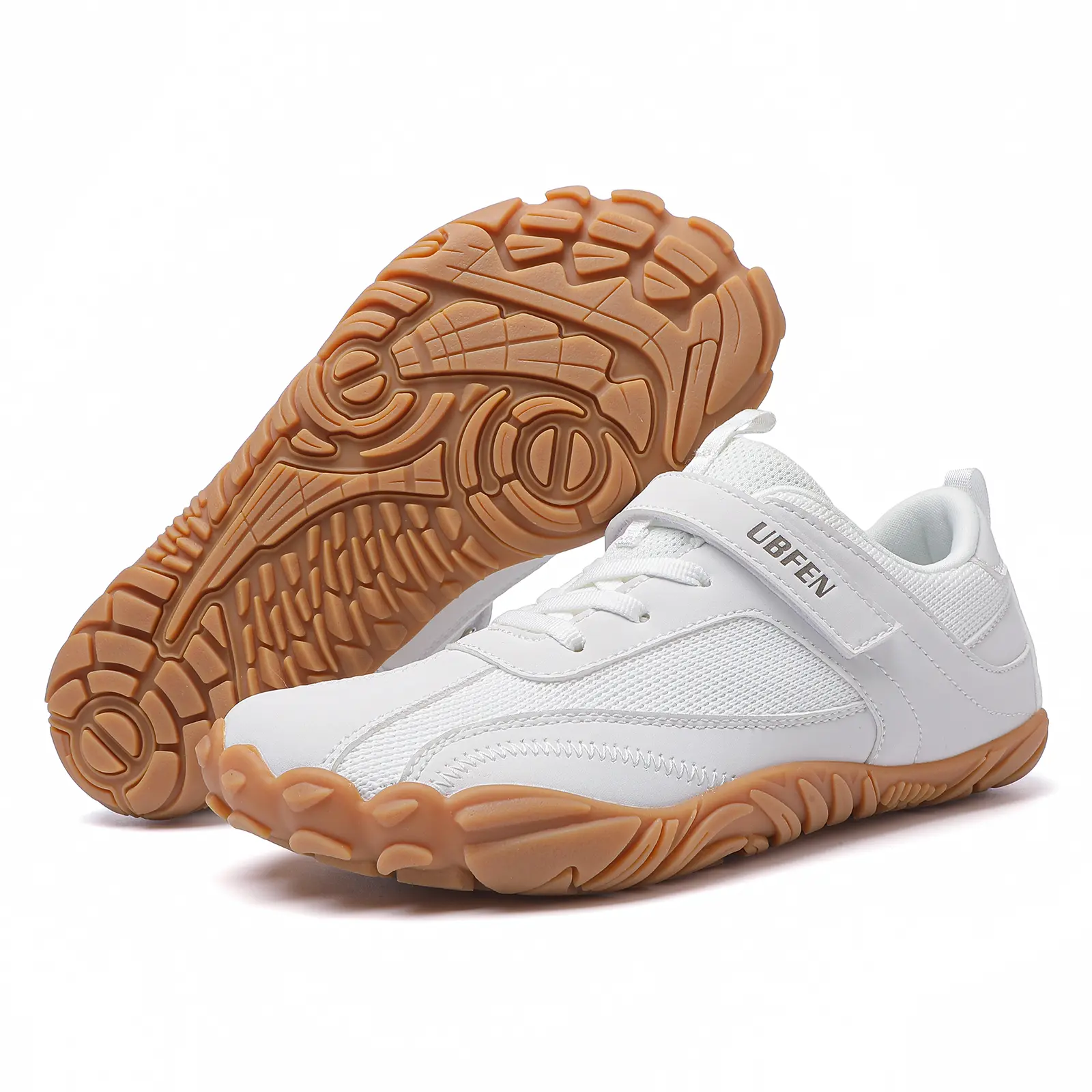 UBFEN Women's Barefoot Athletic Casual Sneakers - Wide Toe Box, 0 Drop, Adjustable Fit, Flexible, Cushioned, Lightweight, Grip Outsole for Work & Casual Wear