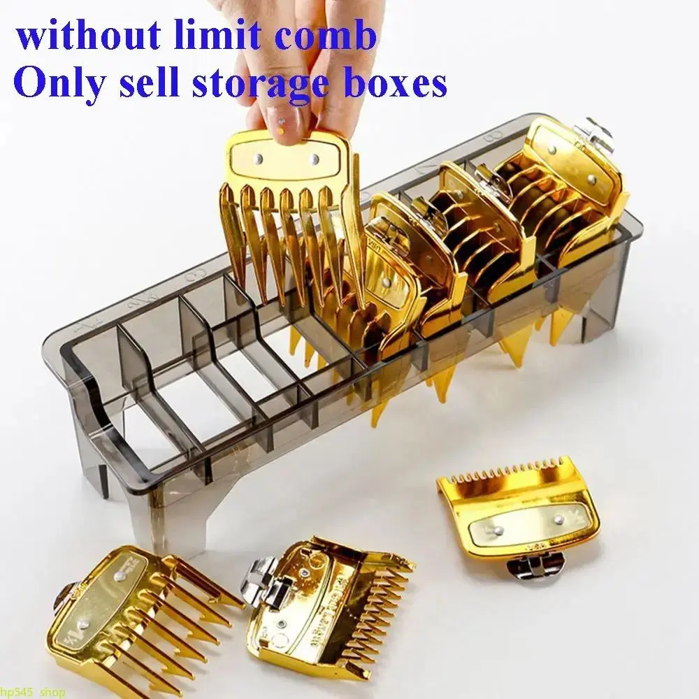 8-slot Hair Clipper Storage Box, 1 Box Durable Hair Clipper Limit Comb Storage Box, Professional Hairdressing Tool for Barber and Family, Durable Plastic Organizers, Desktop Storage Box homedecor