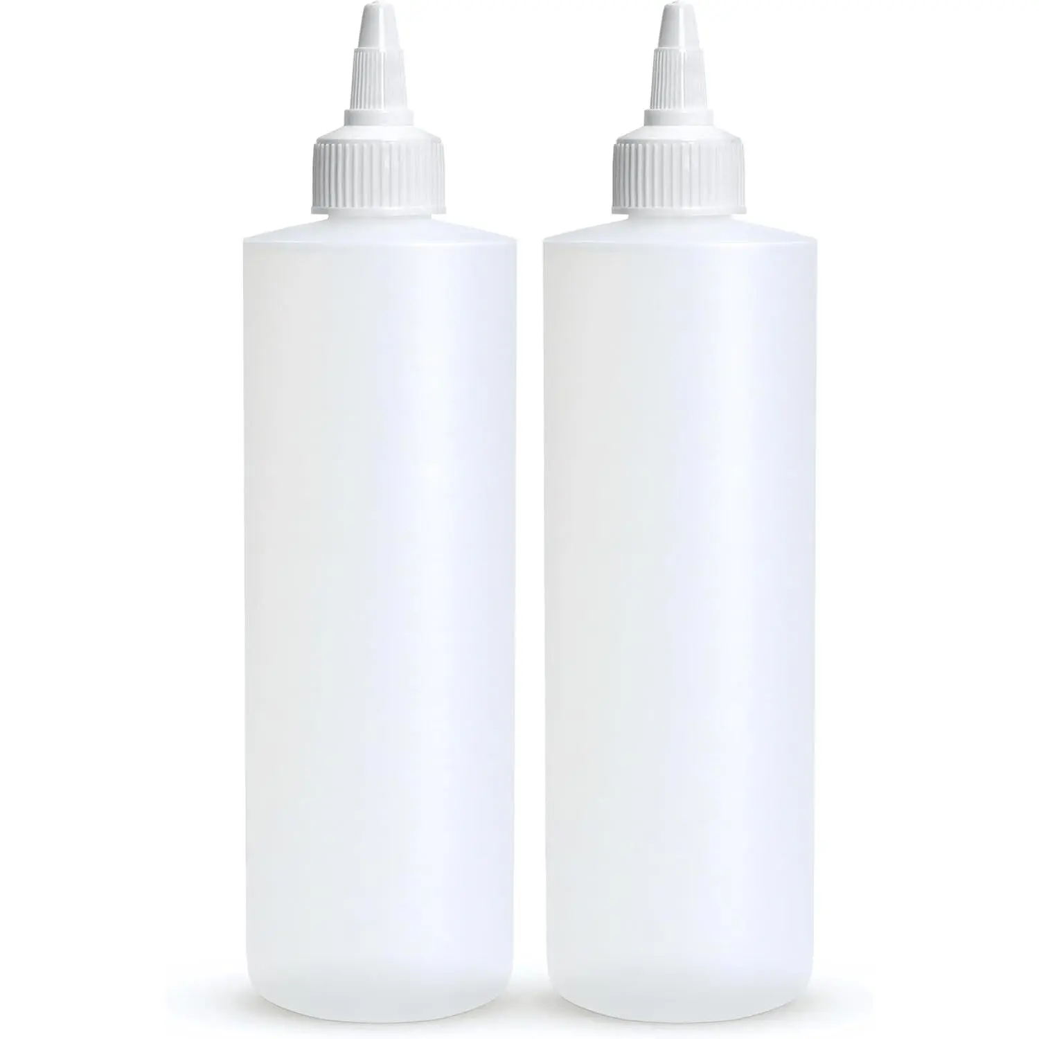 Condiment Squeeze Bottles, 8 OZ Empty  Bottle with Twist Top Cap, Leak Proof -  for Ketchup, Mustard, Syrup, Sauces, Dressing, Oil, Arts and Crafts,  Plastic - 2 PACK