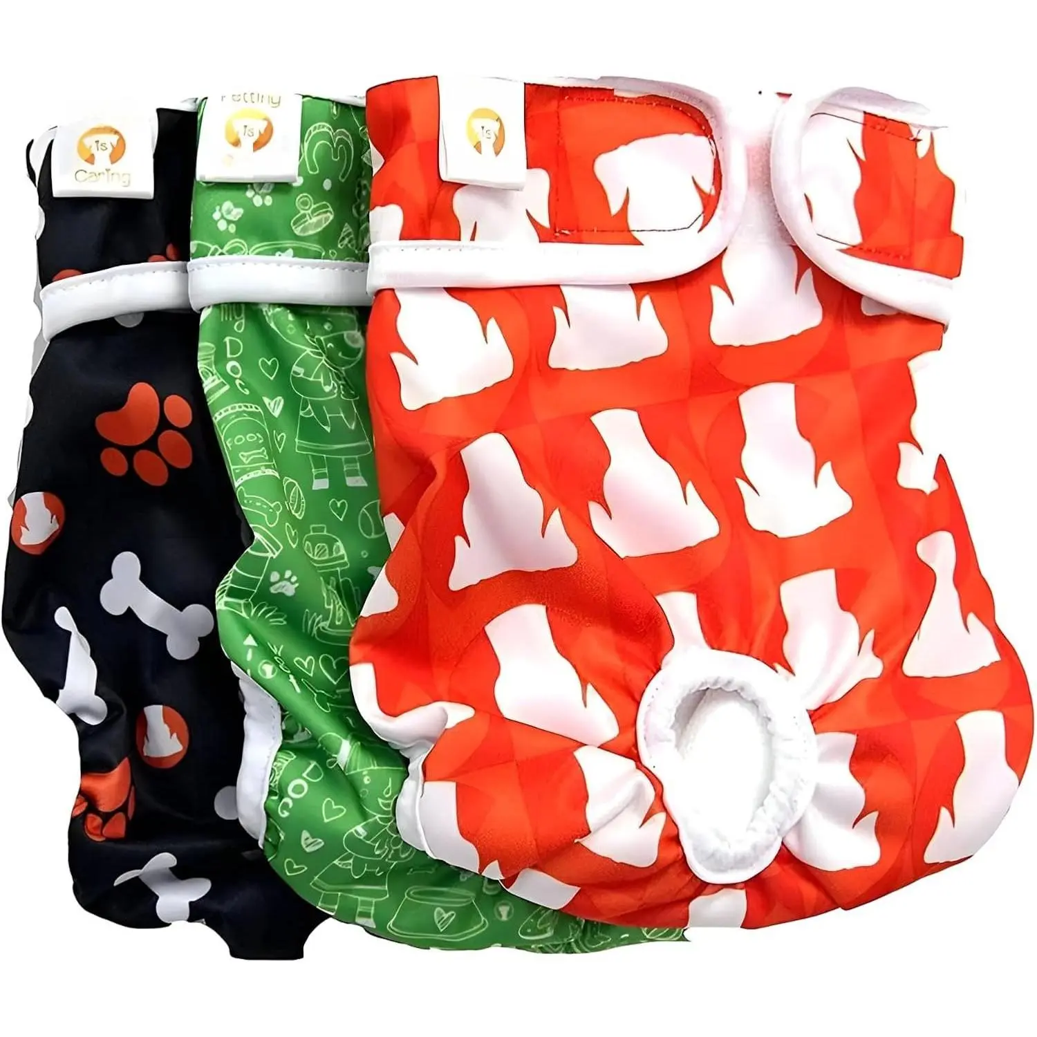 Diapers Washable &  Female and Male  Diapers Materials Durable Machine Washable Solution for   and Long Travels - 3 Pack Set (L, )