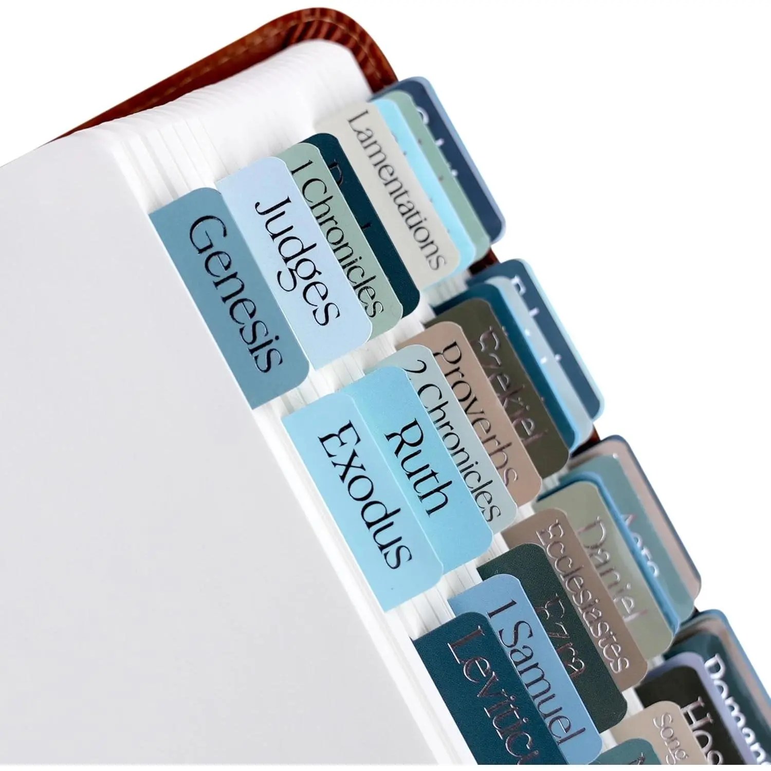90-Piece Glossy Laminated Durable Index Tabs, Christian Indexing Tool for Old Testament & Catholic Apocrypha, Journaling & Study Supplies