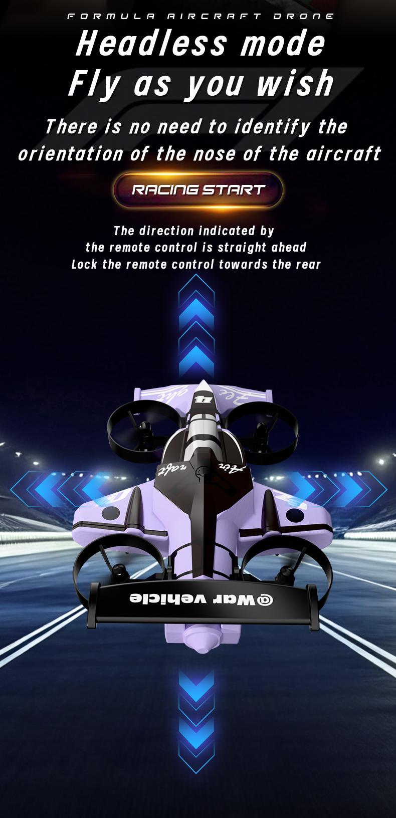 2-In-1 Remote-controlled car and plane combo, Drone With Flying & Drifting Modes,360-degree drift tires, land and air capable, one-touch lift, impact-resistant materials, three adjustable speeds, perfect Christmas New Year gifts for boys and girls.