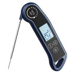 Read Meat Thermometer Digital, 0.5S  Read Thermometer for Cooking Grill Candy Oil  Meat Kitchen Baking BBQ, K Sensor Accuracy +-0.5?F Backlight Calibration  (11K-1)