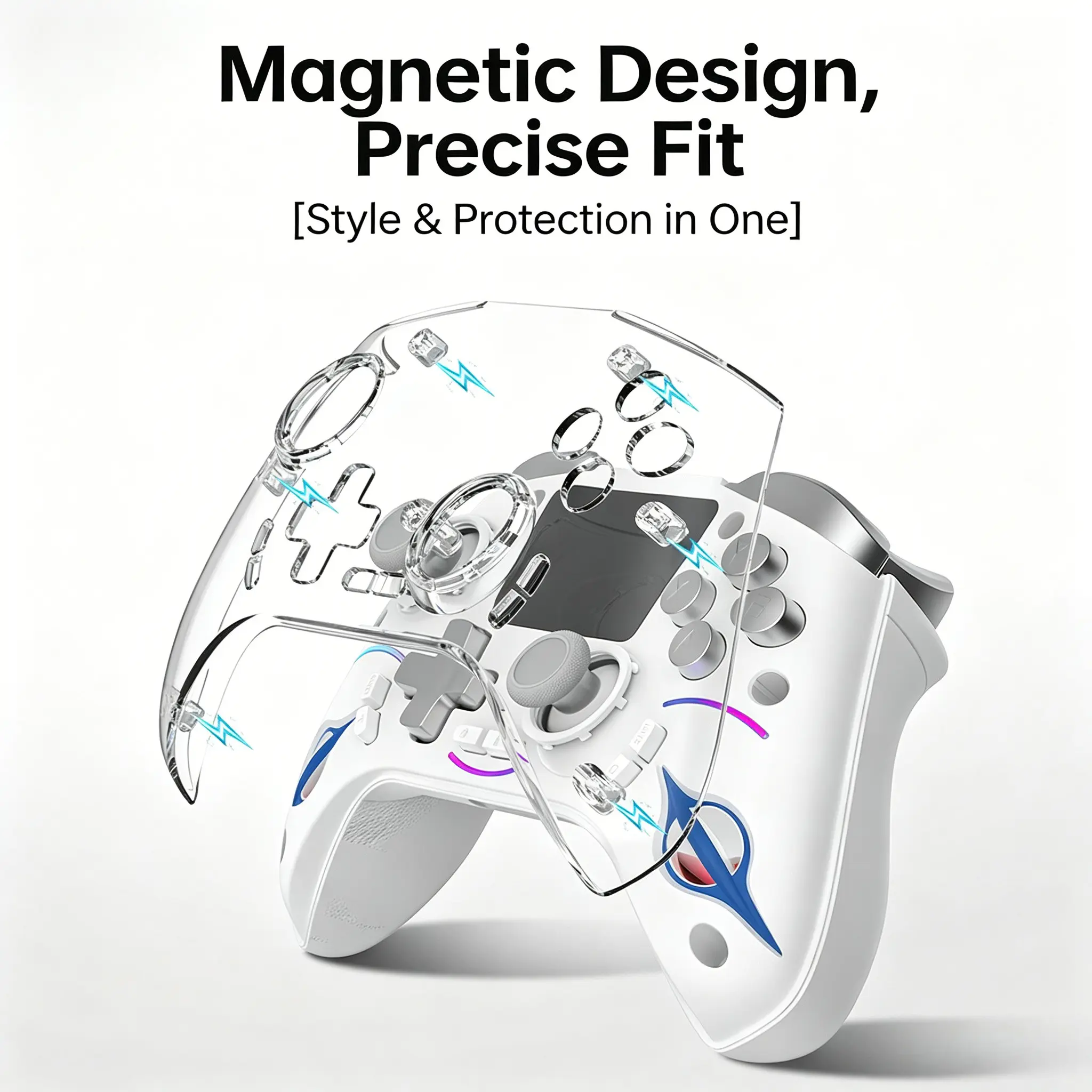 Game Controller with LCD Screen, Hall Joystick, Ps4 Compatible, 1000hz Refresh Rate, Bluetooth-compatible Dual Hall, Six-Axis Motion, Macro Programming, Wireless Controller