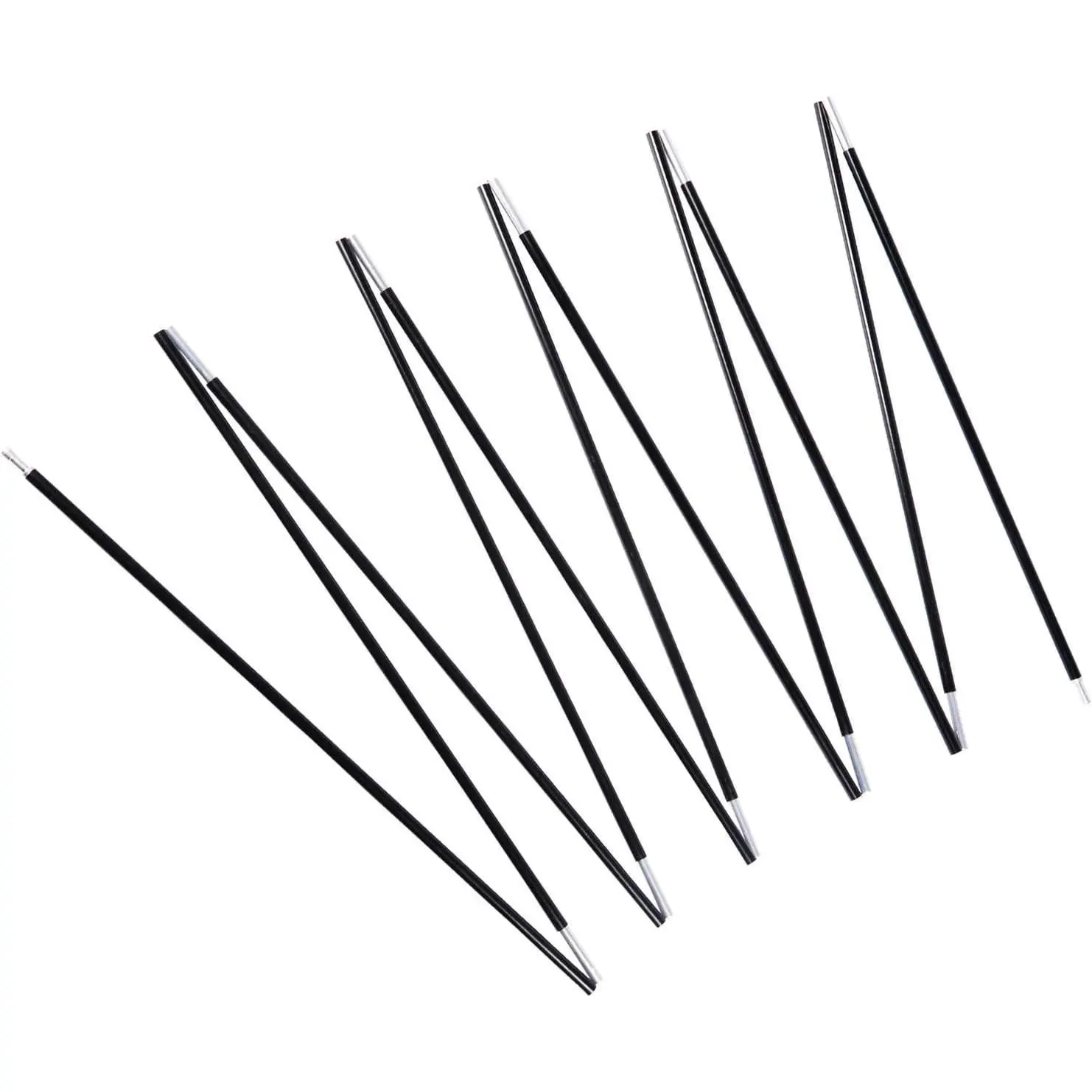 Pre-Assembled 7001 T6 Heated Black Aluminum Replacement Tent Poles, Durable Camping Tent Rod for Outdoor Camping Hiking Travel