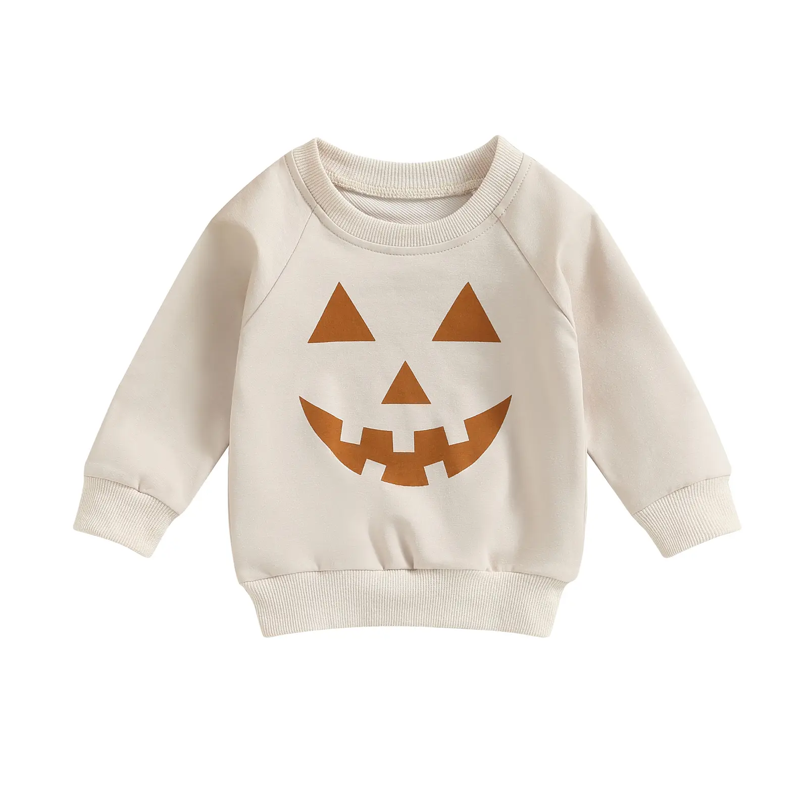 Babamoon Newborn Infant Sweatshirt - Pumpkin Letter Print, Long Sleeve Pullover, Halloween Fall Clothes for Baby Boys and Girls