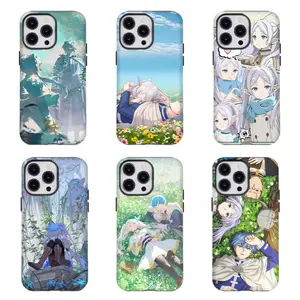 FFFrieren Bey0nd Journey's End Scenic Anime Phone Case Frieren & Himmel Elf Couple Manga Phone Cover Compatible for iPhone 17 16 15 14 13 12 11 and for Samsung S21-S25 Lovely Gift for Anime Fans