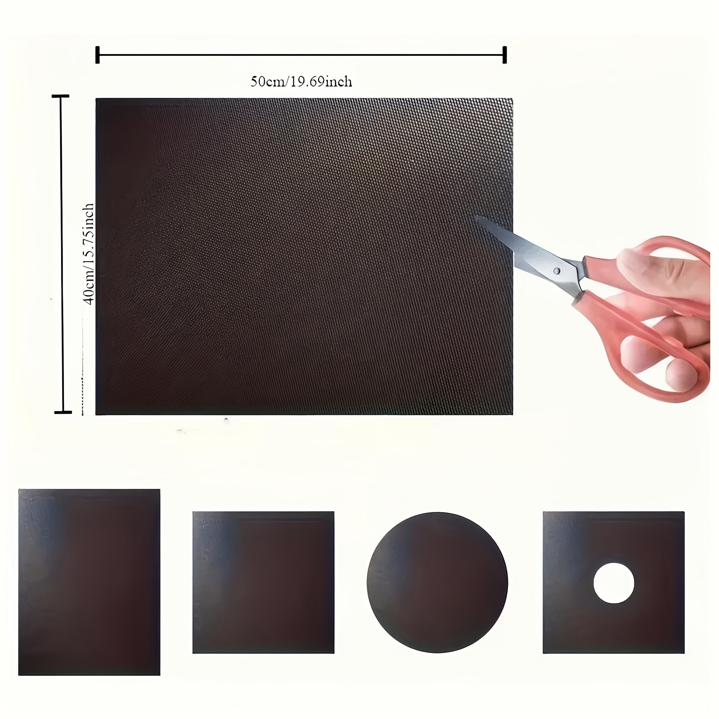 Heavy Duty Non-Stick Surface Multi-Functional Reusable Cooking Pad Thickened Fiberglass Liner for Stoves Toasters BBQ Grills Flexible Board for Baking Grilling Outdoor Use Heat Safe Up To 500°F