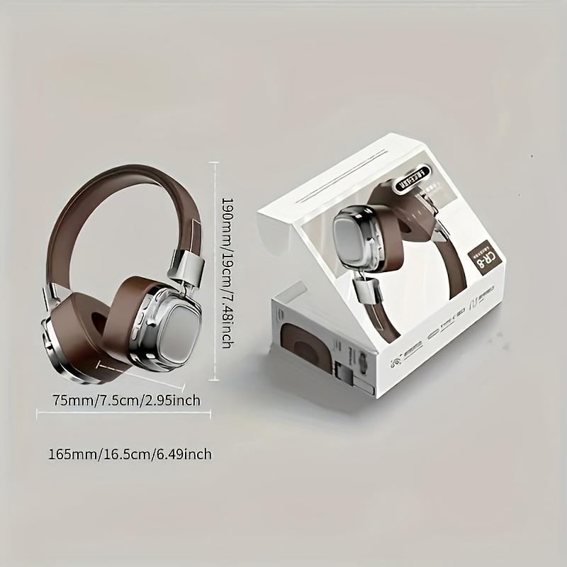 [Deep Bass Headset] Bluetooth Headphones, HD Stereo Sound Over Ear Headphones with Built-in Microphones, Deep Bass 20 Hours Playtime, Fast Charge BT 5.2 Headset for Adults, School, Travel