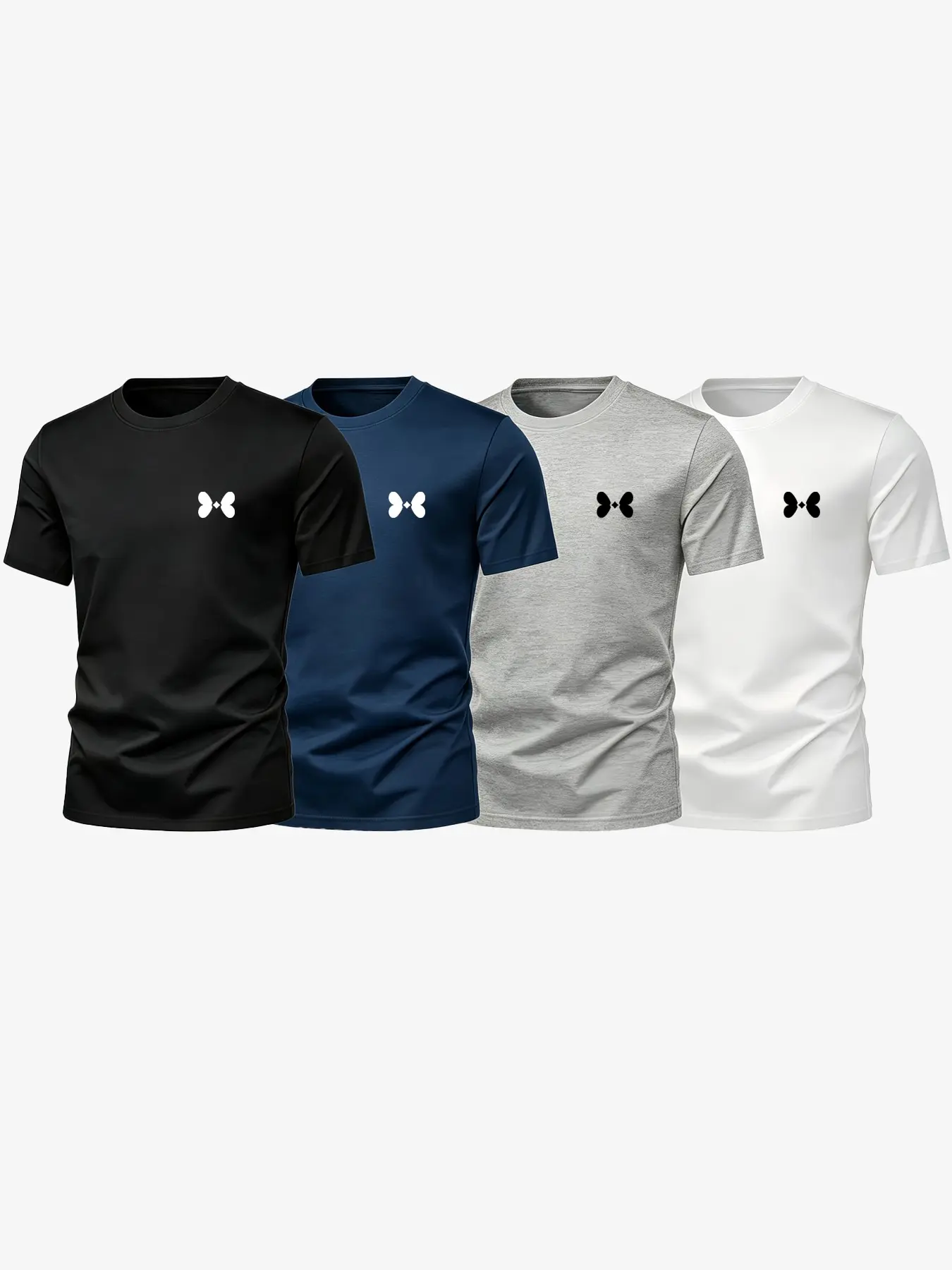 Summer Men's Basic Sporty Short Sleeve T-Shirt, Breathable Quick-Dry, Casual Loose-Fit, Gym Training, Multi-Color, Graphic Pattern, Dry Fit Shirts