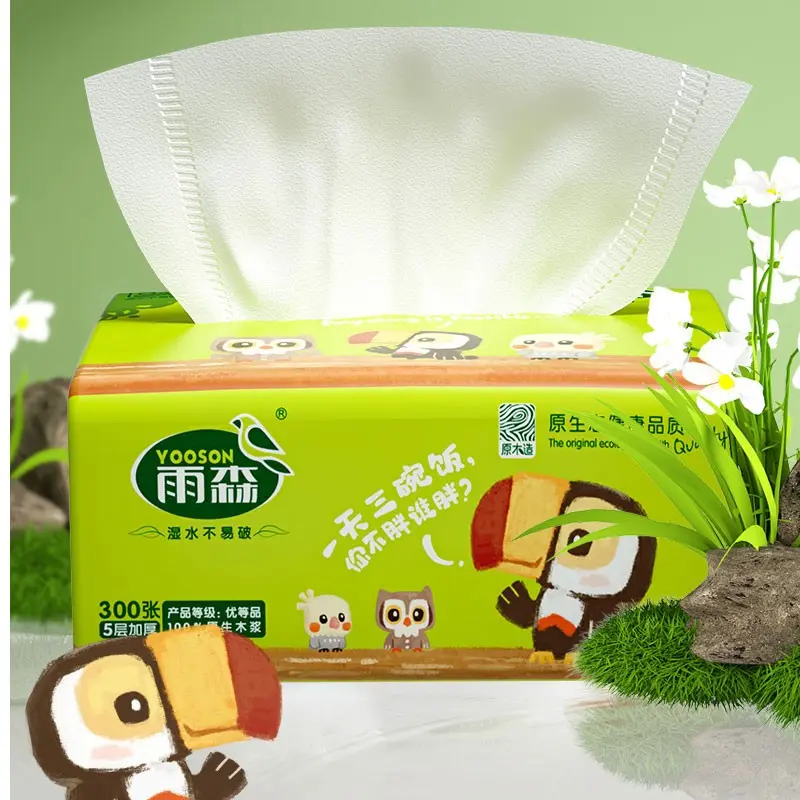 300 Sheets 5-Layer Thick Paper Towels, Disposable Cleaning Tissues for Home, Hotel, Office, Wedding, Party, Car Use